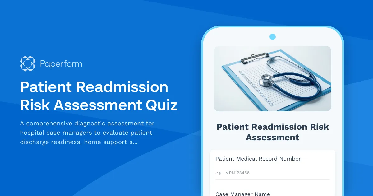 Patient Readmission Risk Assessment Quiz