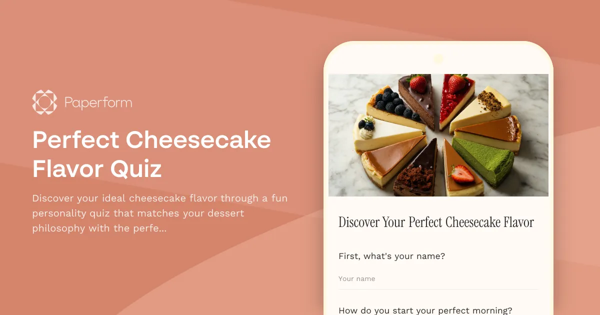 Perfect Cheesecake Flavor Quiz