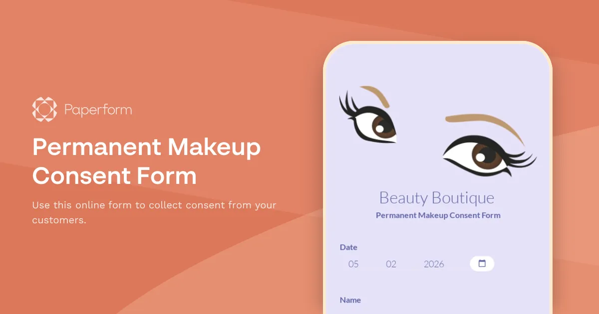 Permanent Makeup Consent Form