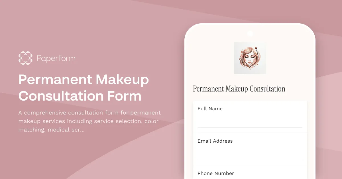 Permanent Makeup Consultation Form
