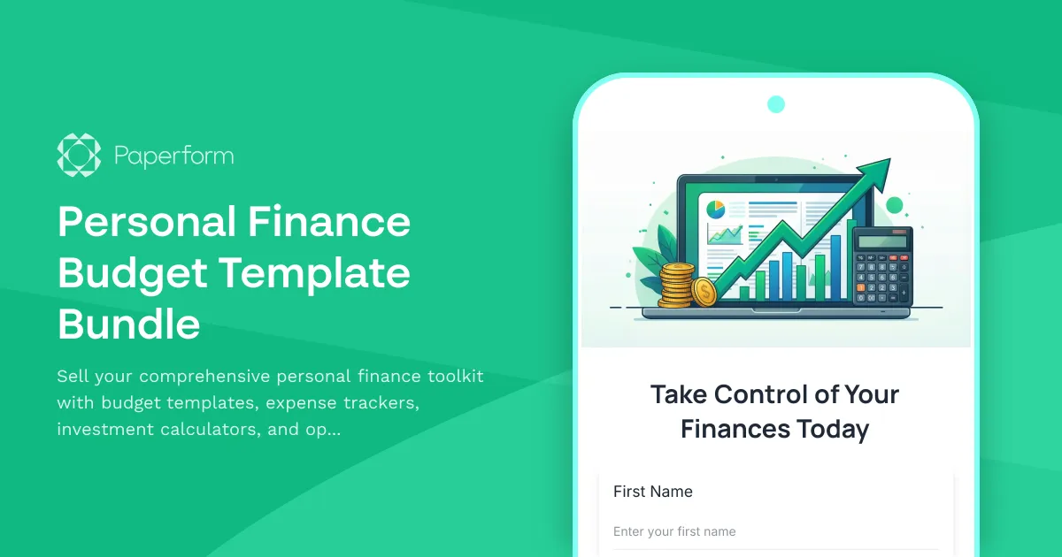 Personal Finance Budget Template Bundle