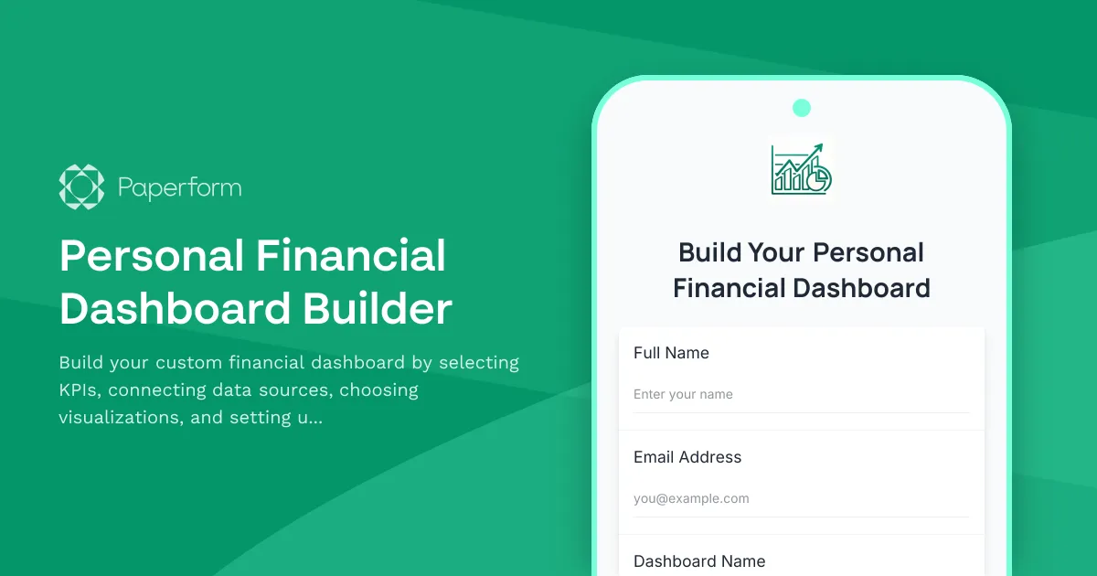 Personal Financial Dashboard Builder