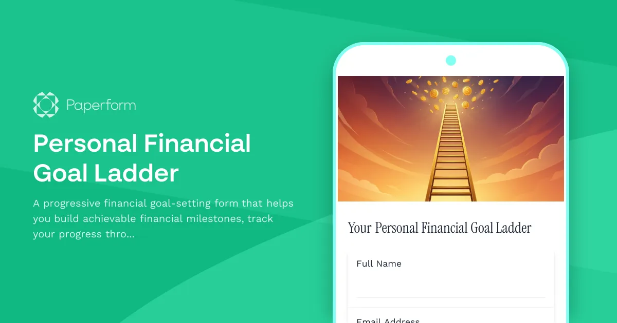 Personal Financial Goal Ladder