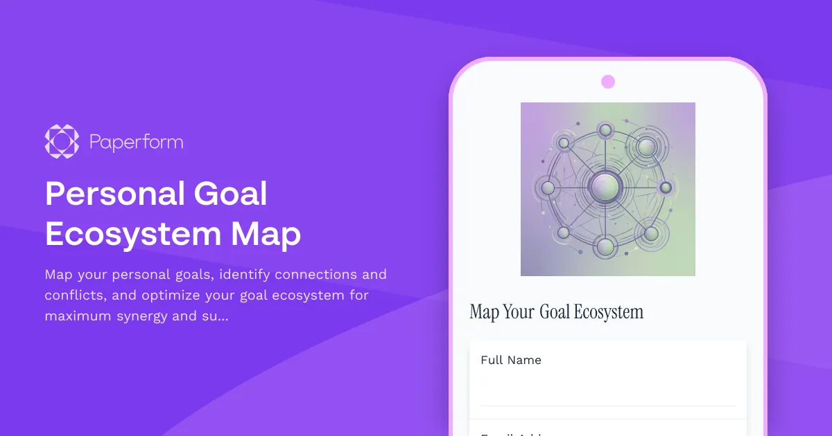Personal Goal Ecosystem Map