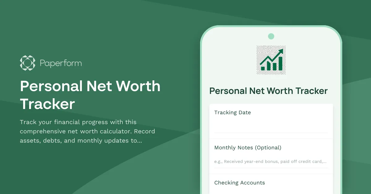 Personal Net Worth Tracker