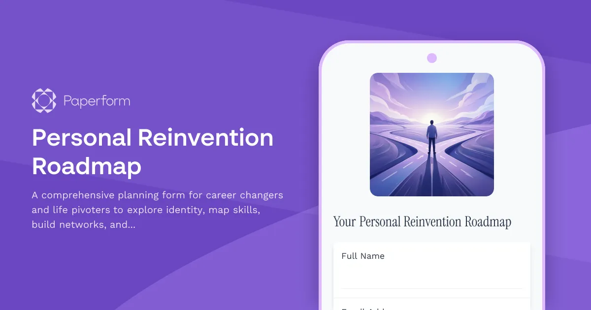 Personal Reinvention Roadmap