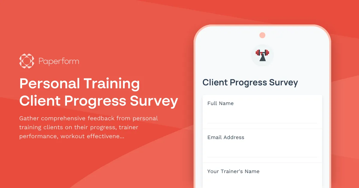 Personal Training Client Progress Survey
