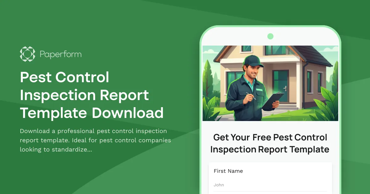 Pest Control Inspection Report Template Download