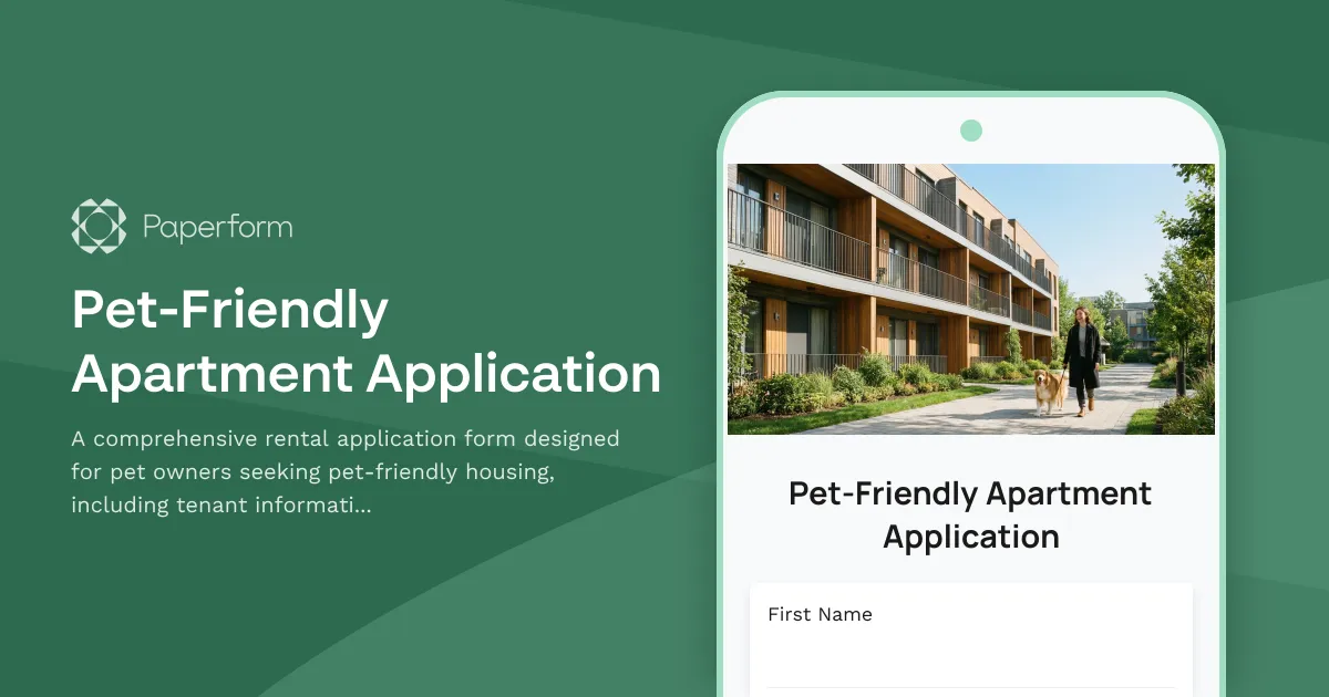 Pet-Friendly Apartment Application