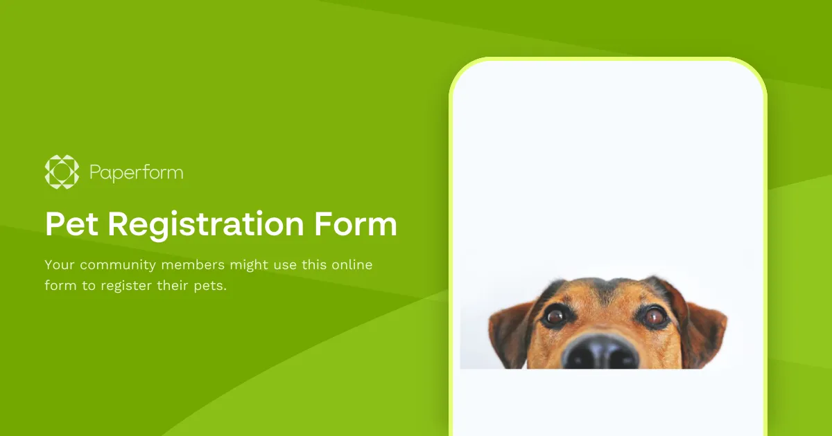 Pet Registration Form