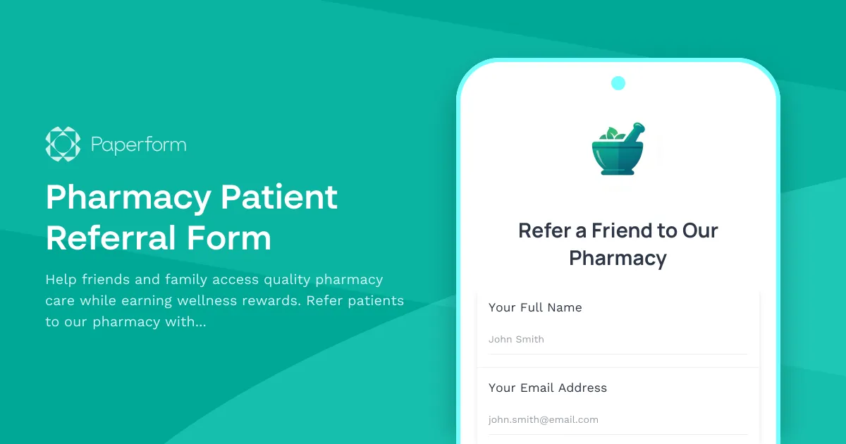 Pharmacy Patient Referral Form