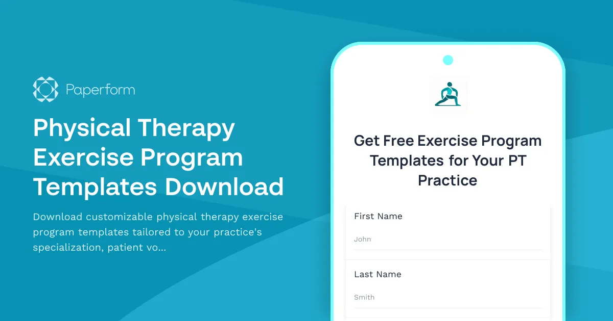 Physical Therapy Exercise Program Templates Download