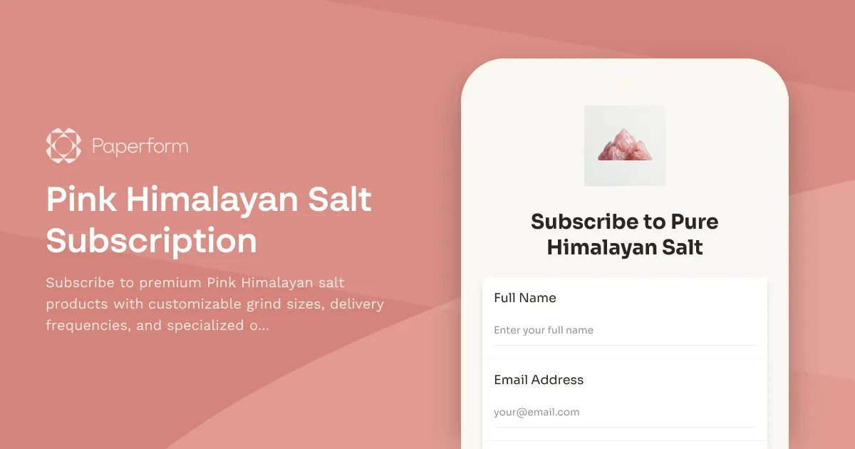 Pink Himalayan Salt Subscription