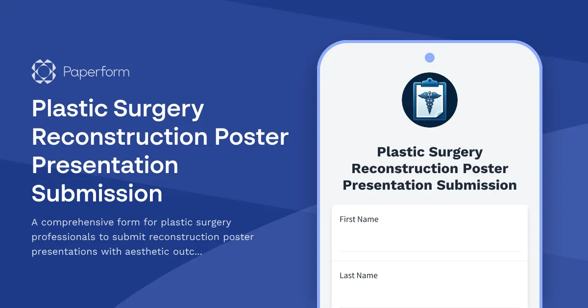 Plastic Surgery Reconstruction Poster Presentation Submission