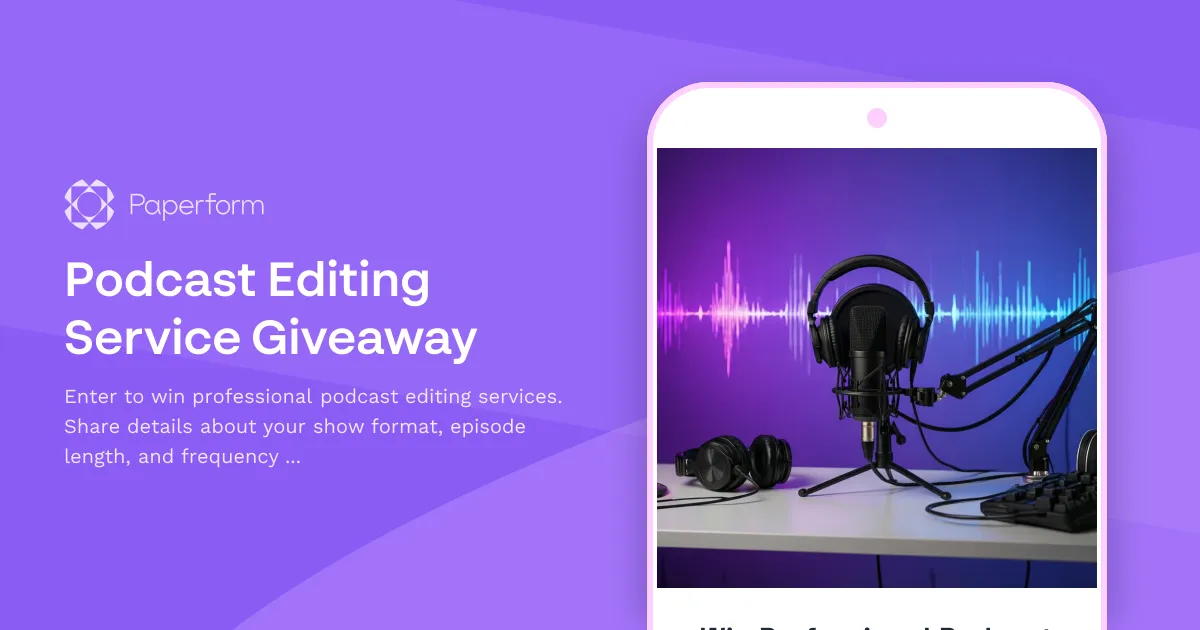 Podcast Editing Service Giveaway