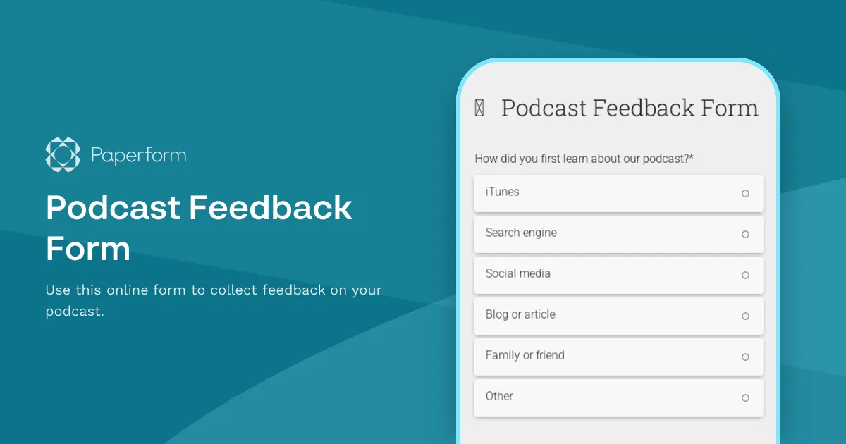 Podcast Feedback Form