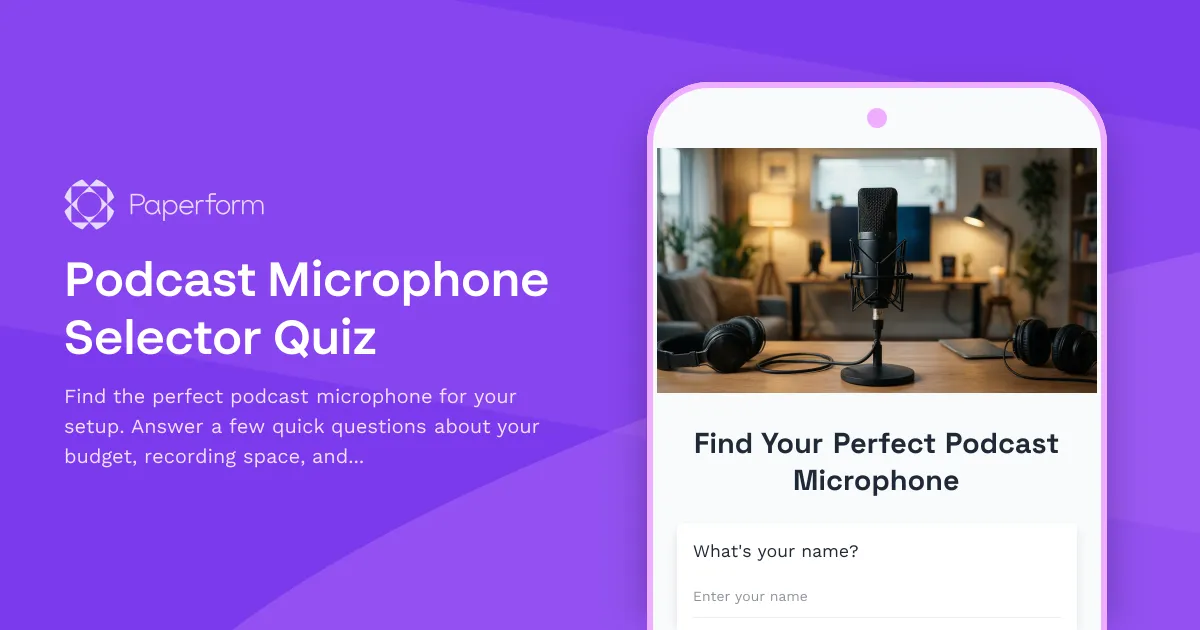 Podcast Microphone Selector Quiz