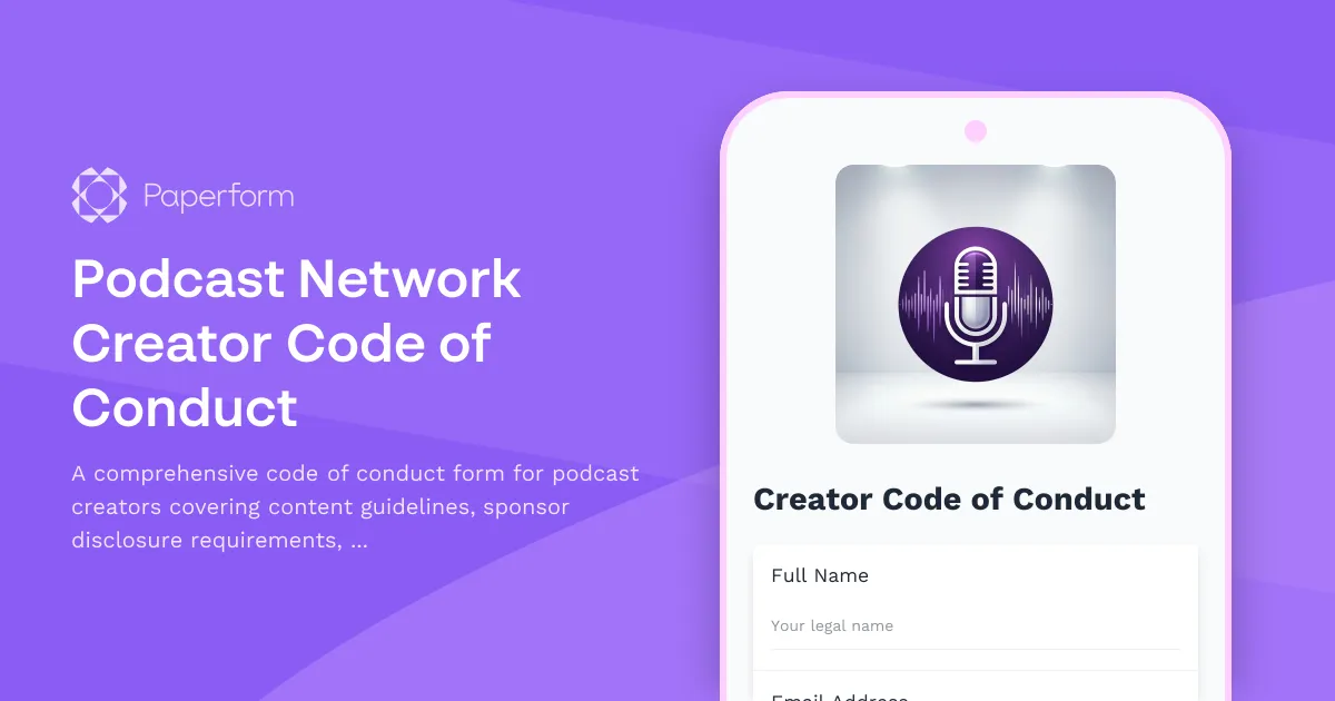 Podcast Network Creator Code of Conduct