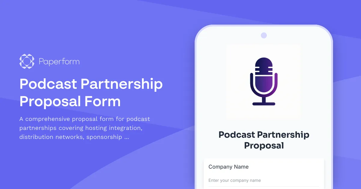 Podcast Partnership Proposal Form