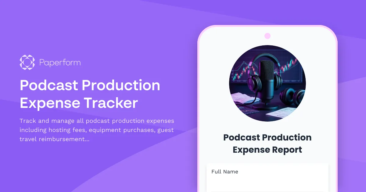 Podcast Production Expense Tracker