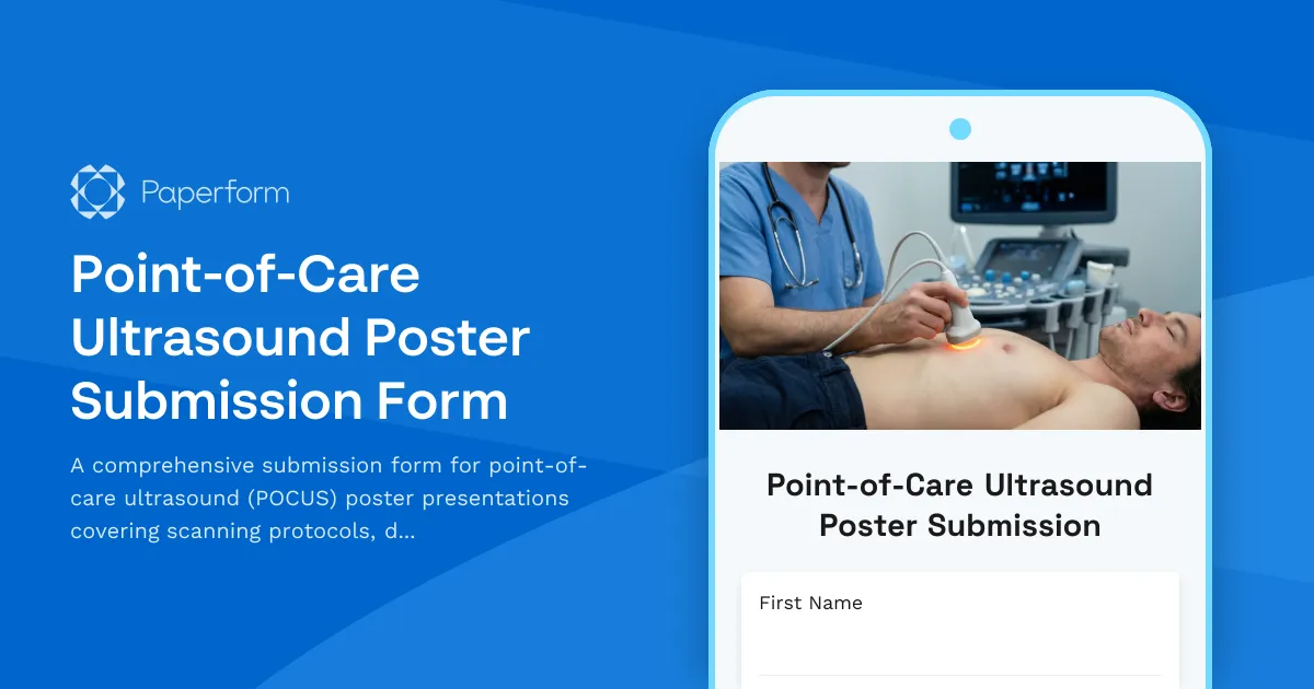 Point-of-Care Ultrasound Poster Submission Form