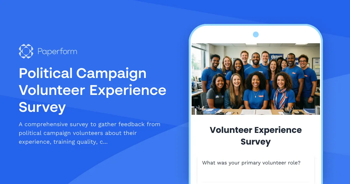 Political Campaign Volunteer Experience Survey