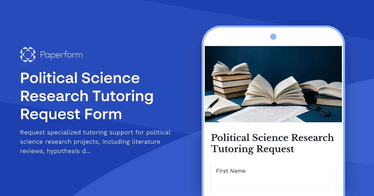 Political Science Research Tutoring Request Form