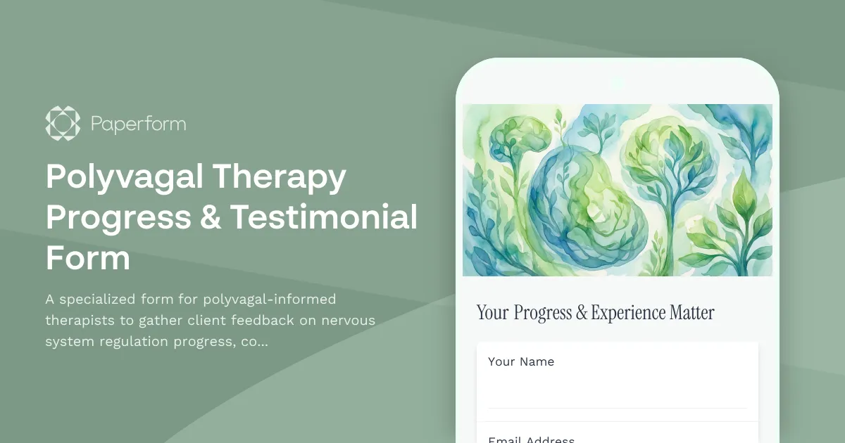 Polyvagal Therapy Progress & Testimonial Form