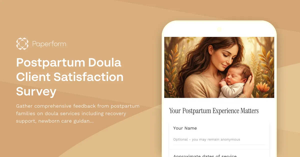 Postpartum Doula Client Satisfaction Survey