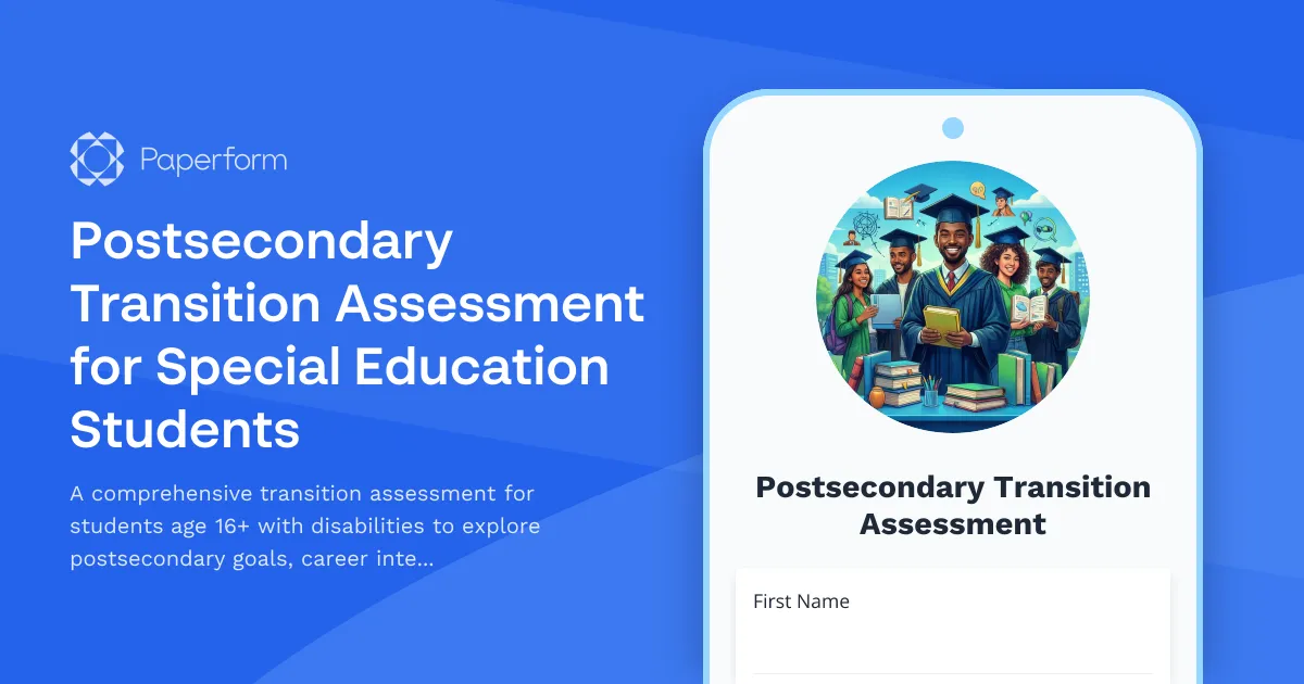 Postsecondary Transition Assessment for Special Education Students