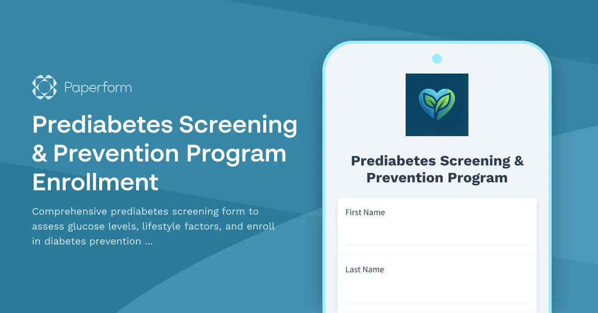 Prediabetes Screening & Prevention Program Enrollment