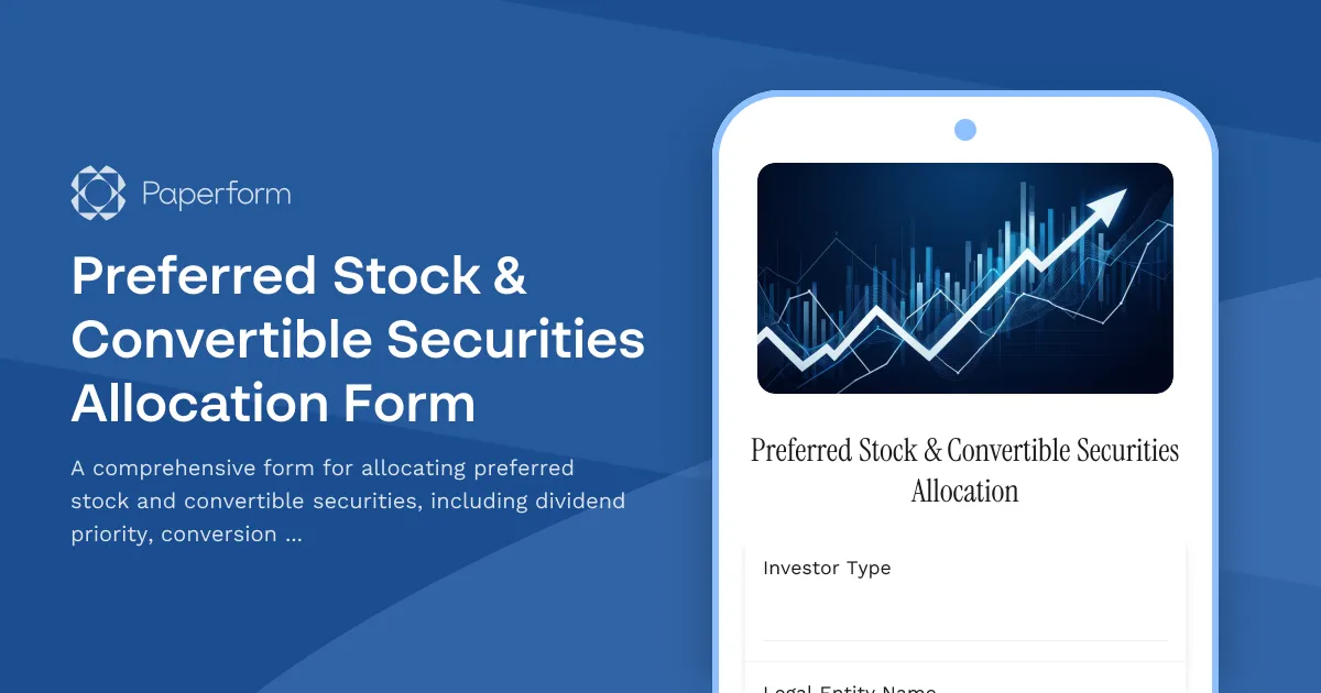Preferred Stock & Convertible Securities Allocation Form