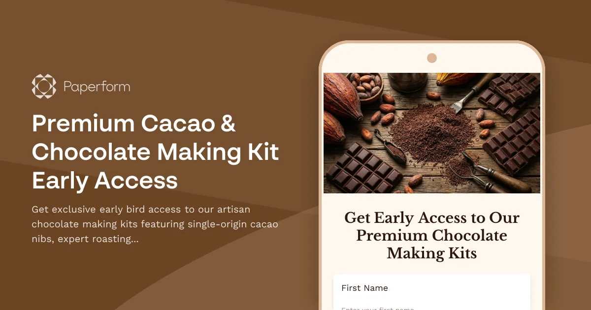 Premium Cacao & Chocolate Making Kit Early Access