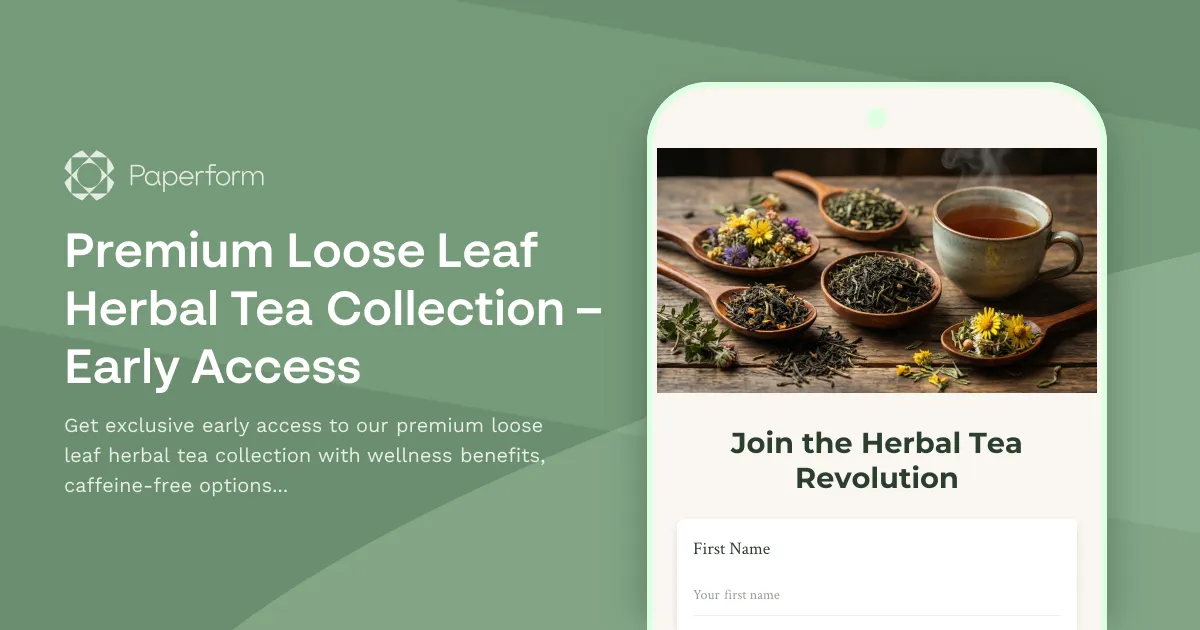 Premium Loose Leaf Herbal Tea Collection – Early Access