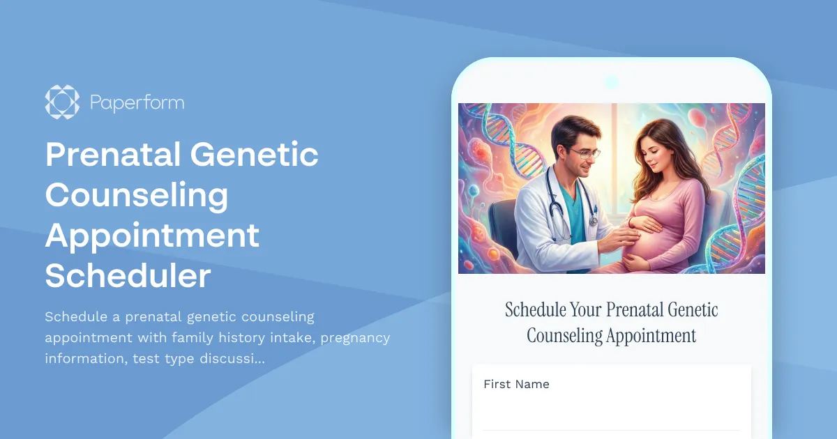 Prenatal Genetic Counseling Appointment Scheduler