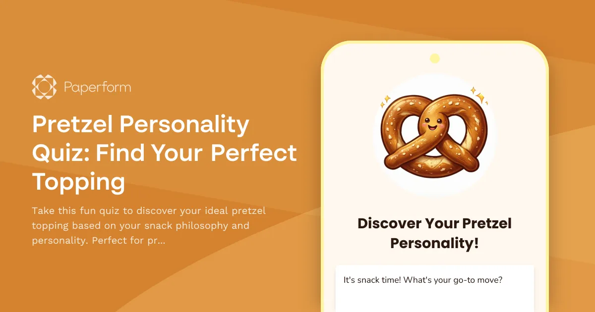 Pretzel Personality Quiz: Find Your Perfect Topping