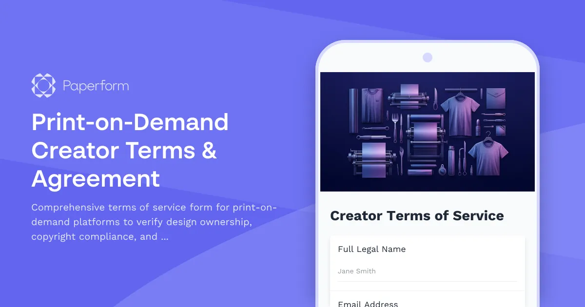 Print-on-Demand Creator Terms & Agreement