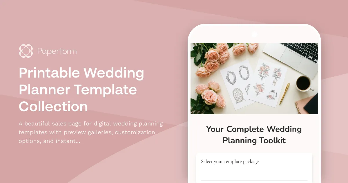 Printable Wedding Planner Template Collection
