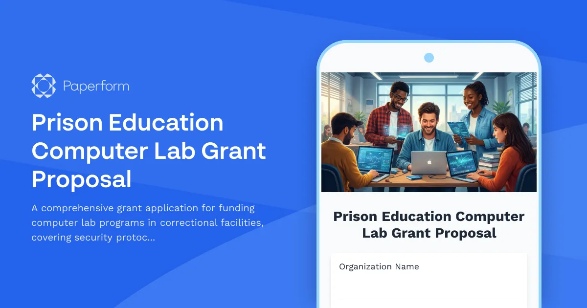 Prison Education Computer Lab Grant Proposal