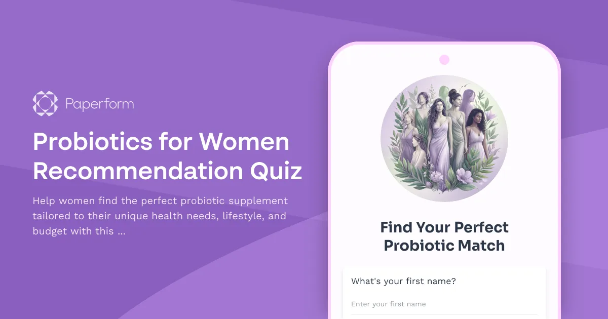 Probiotics for Women Recommendation Quiz