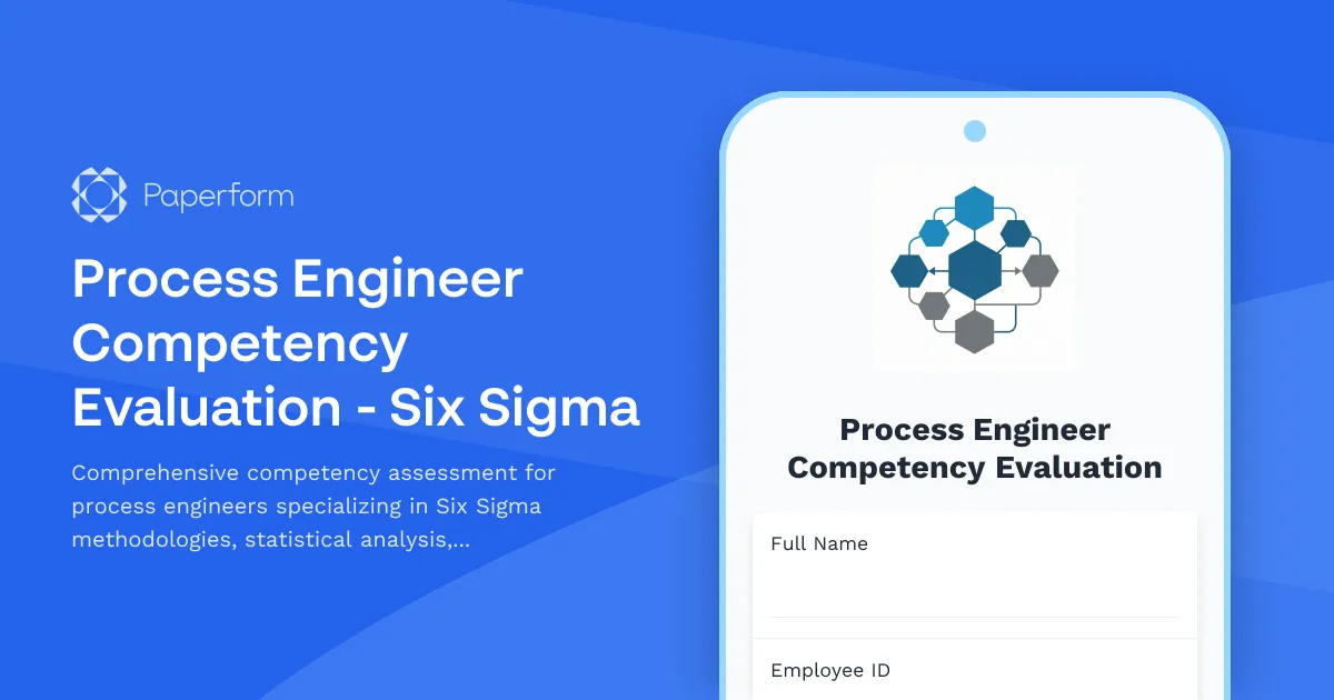 Process Engineer Competency Evaluation - Six Sigma