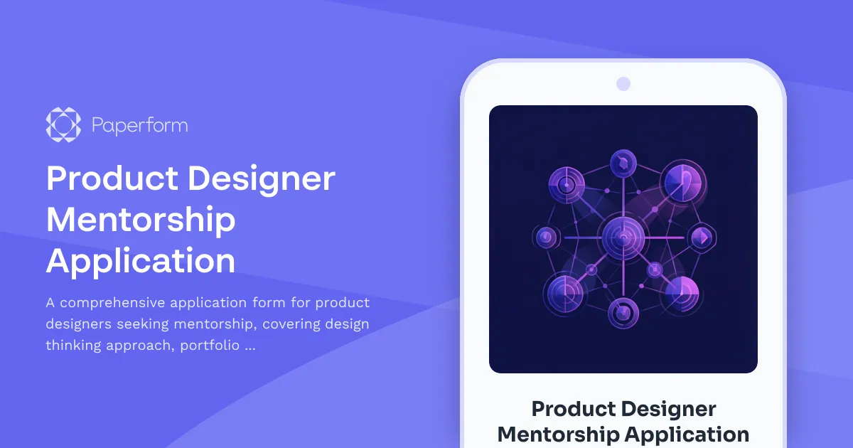 Product Designer Mentorship Application