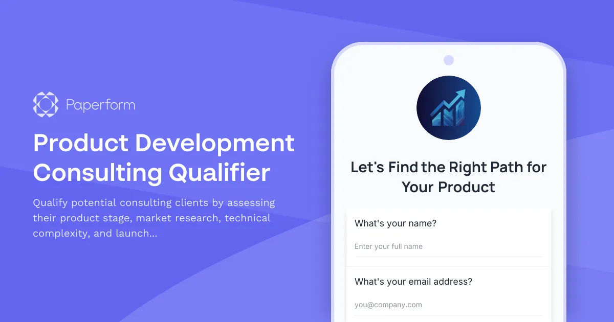 Product Development Consulting Qualifier