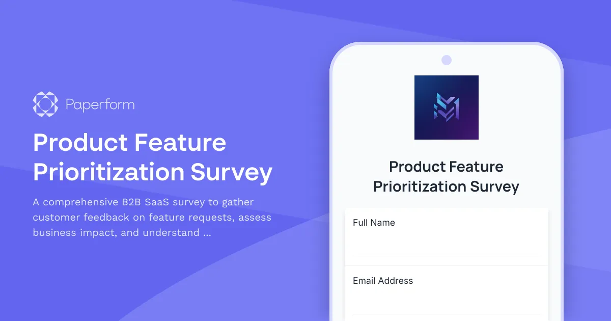 Product Feature Prioritization Survey