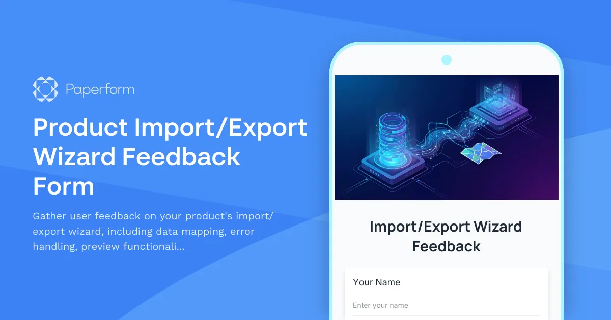 Product Import/Export Wizard Feedback Form