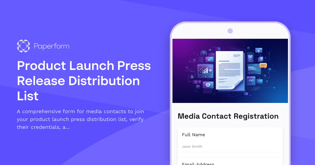 Product Launch Press Release Distribution List