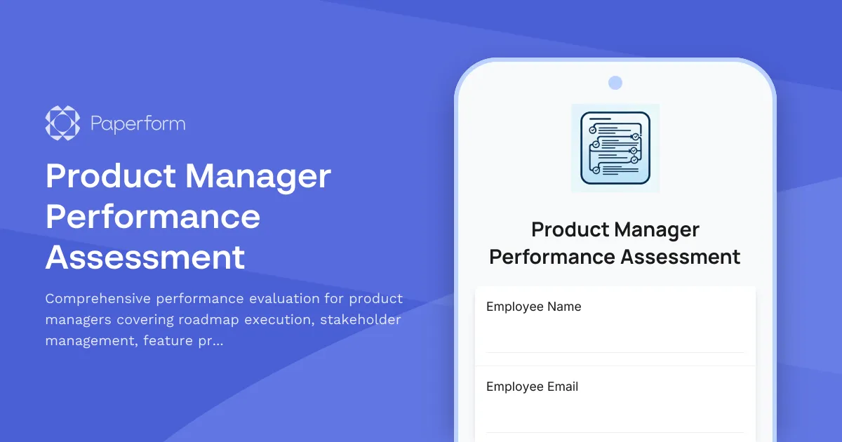 Product Manager Performance Assessment