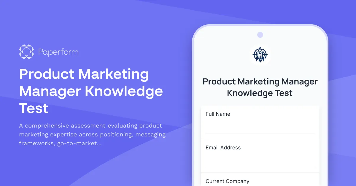 Product Marketing Manager Knowledge Test