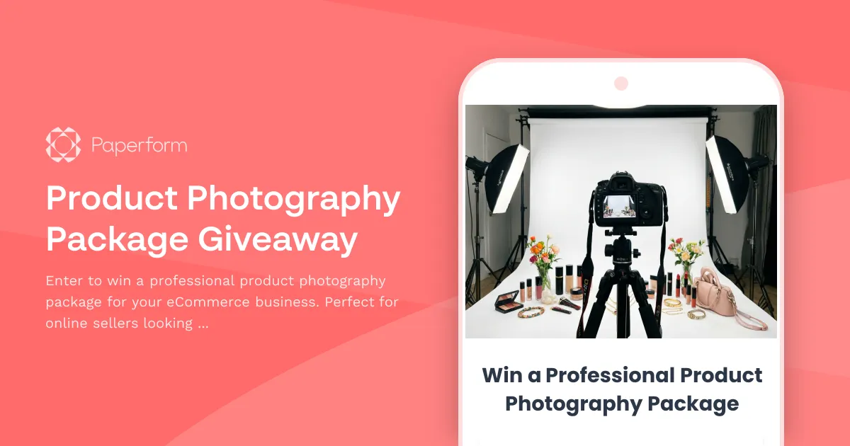 Product Photography Package Giveaway
