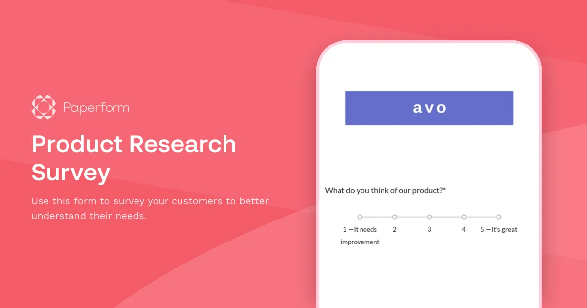 Product Research Survey